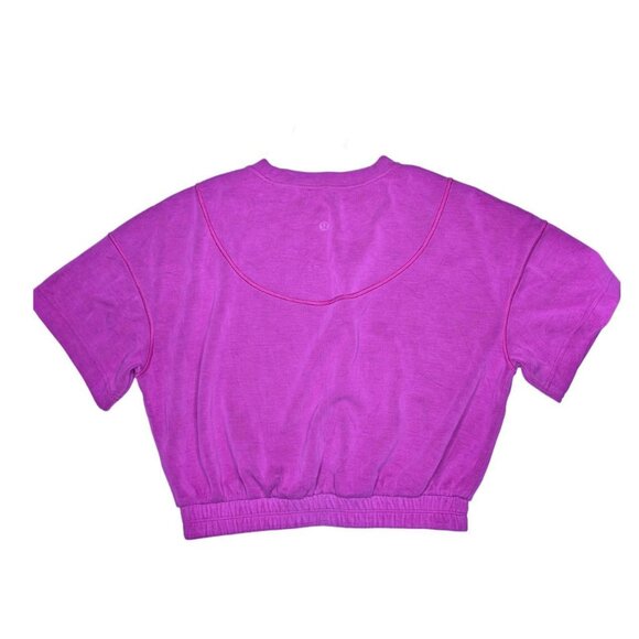 Lululemon Pink Crop Top T Shirt - Picture 3 of 4